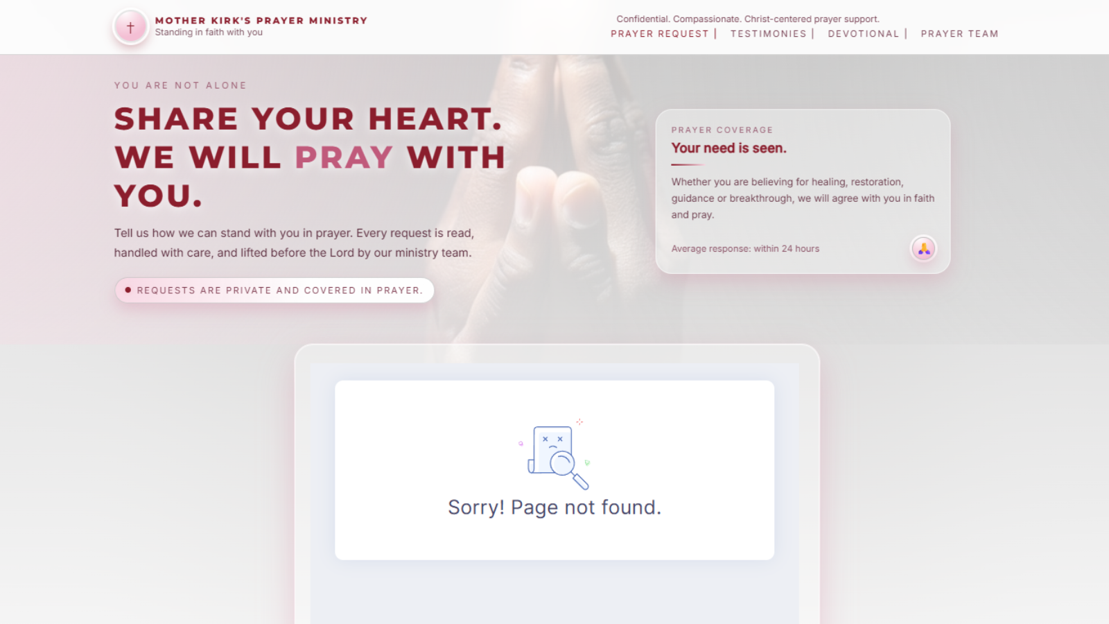 MK Prayer Ministry website